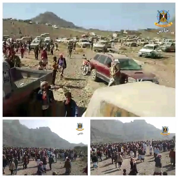 قعطبة تشيع جثمان شيخ قبلي قُتل برصاص مليشيا الحوثي