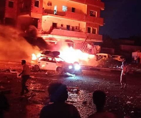 انفجار عنيف في محيط مطار عدن وسقوط قتلى وجرحى