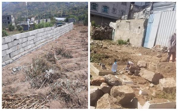 إب.. قيادات حوثية تنفذ حملة نهب واسعة لأملاك وأراضي الدولة والمواطنين