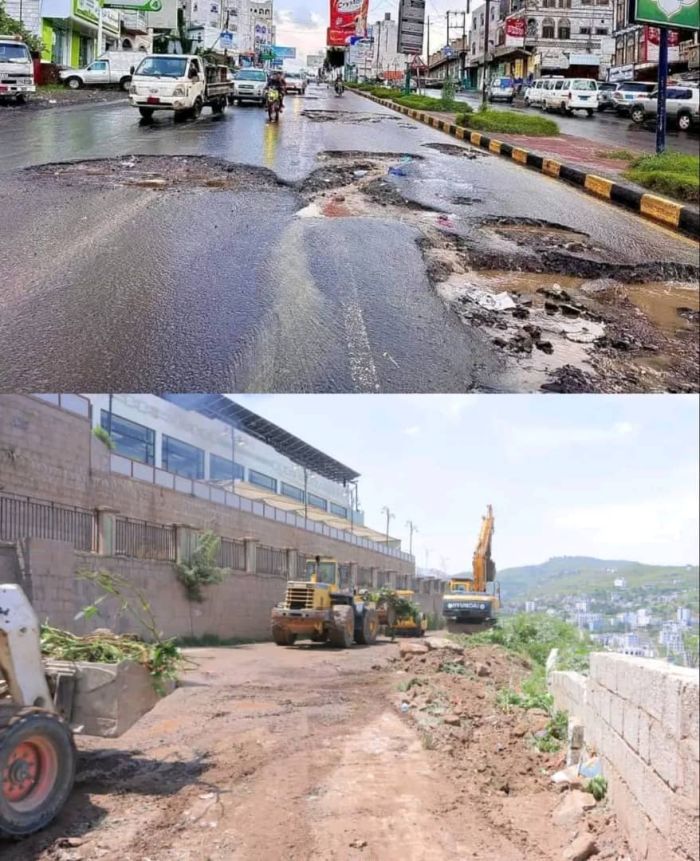 فيما تغرق إب في الحفر.. 285 مليوناً تُصرف لطريق يخدم منتجعاً خاصاً تديره وتستحوذ عليه قيادات حوثية