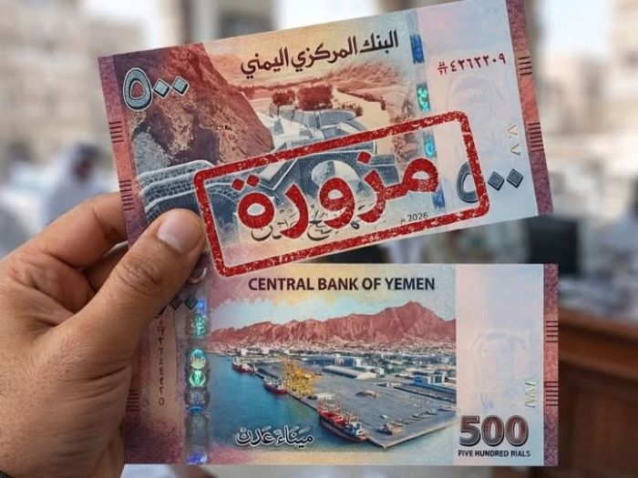البنك المركزي بعدن ينفي إصدار أي عملة جديدة ويحذر من تداول نماذج مزيفة لفئة 500 ريال