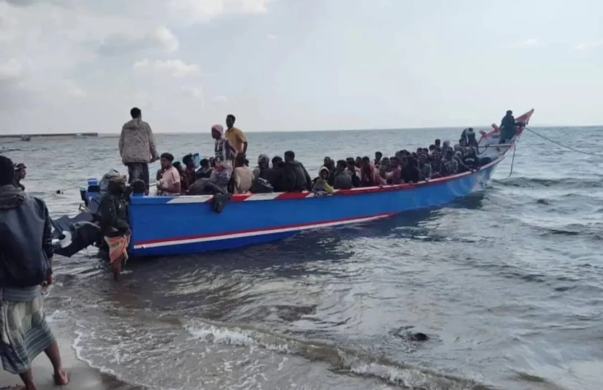 شبوة.. إنزال 90 مهاجراً إفريقياً على ساحل رضوم بطريقة غير شرعية