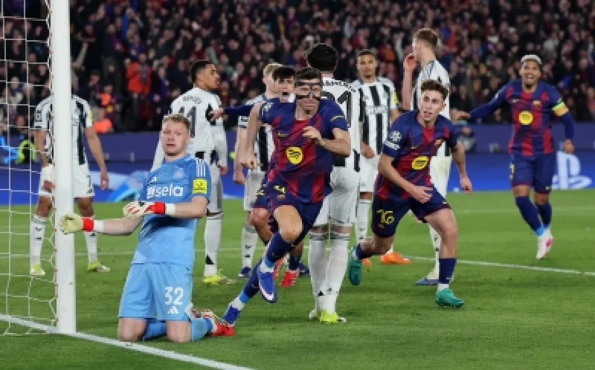 برشلونة يسحق نيوكاسل بسباعية ويحجز مقعده في ربع نهائي الأبطال