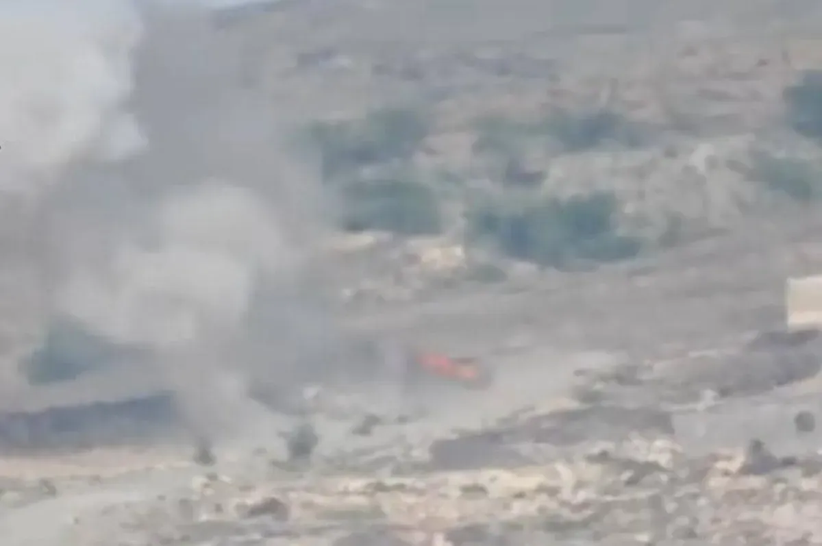 Giants Brigades Forces Destroy Houthi Military Vehicle in Al-Bayda