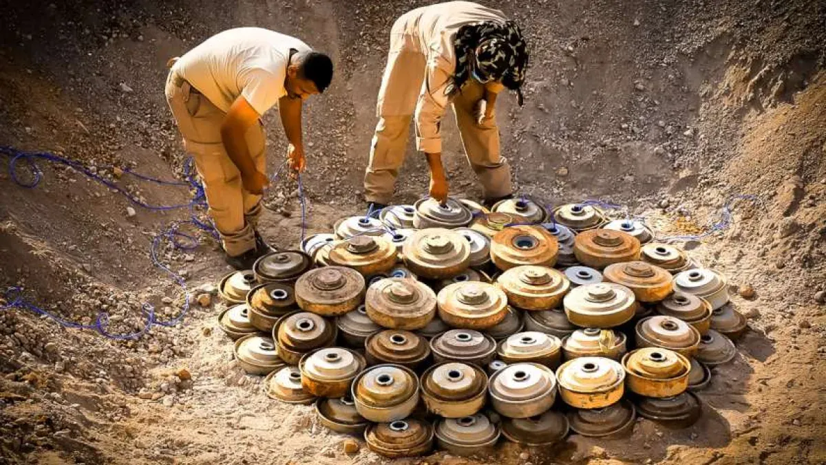 مسام: نزع 863 لغماً وعبوة ناسفة من مخلفات الحوثيين في المناطق اليمنية المحررة خلال أسبوع