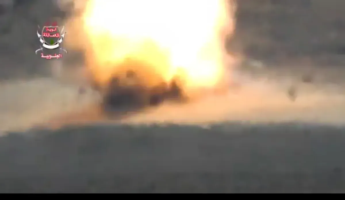 Giants Brigades Destroy Five Houthi Vehicles in Strategic Kahboub Front