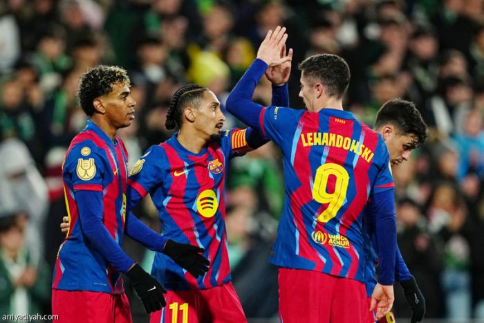 برشلونة يحسم تأهله لربع نهائي كأس الملك بثنائية توريس ويامال